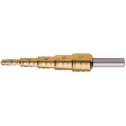 Foret-fraiseur etage hss tin 4-12mm format
