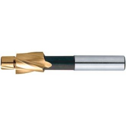 Fraise à lamer avant-trou din373 hss tin queue cylindrique m5 format