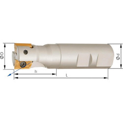 Fraise 90° d3 arrosage central d32mm pour apkt16