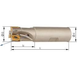 Fraise 90° d5 arrosage central d32mm pour apkt10