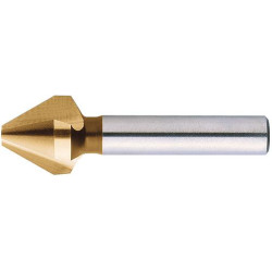 Fraise conique din334 hss tin forme c queue cylind rique 60° 16mm format