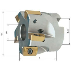 Fraise surfacer-dresser 90° d7 arrosage central d80mm pour apkt16