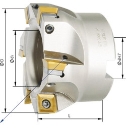 Fraise surfacer-dresser 9 0° d9 arrosage central d1 25mm pour sdmt12