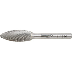 Fraise sur tige carbure forme flamme b 1230 c 6mm 12x30mm format