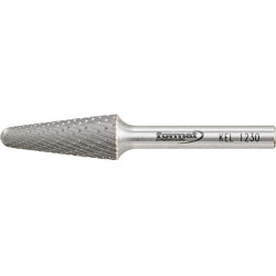 Fraise sur tige carbure forme conique bout arrondi 1230 c 6mm 12x30mm