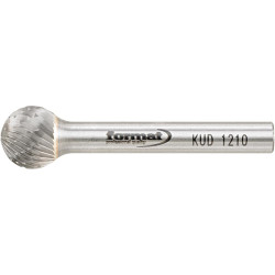 Fraise sur tige carbure forme sphérique 1210 c 6mm 12x10,8mm format