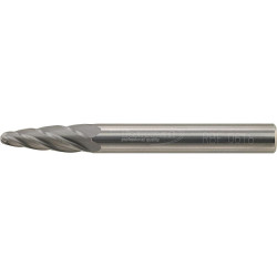 Fraise sur tige carbure f orme ogive bout rond 0618 alu 6mm 6x18mm format