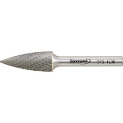 Fraise sur tige carbure forme ogive bout pointu 1230 c 6mm 12x30mm format