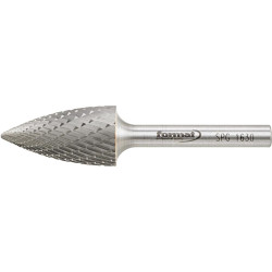 Fraise sur tige carbure forme ogive bout pointu 1630 c 6mm 16x30mm format