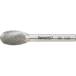 Fraise sur tige carbure forme goutte 1220 c 6mm 12x20mm format