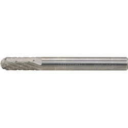 Fraise sur tige carbure forme cyl. bout arrondi 0616 c 6mm 6x16mm format