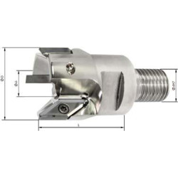 Fraise vissable 90° pour alu d2 arrosage central d32mm pour type vcgt