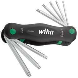 Jeu de clés mâles coudées pocketstar phosphatées t7-t25x mm wiha