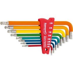 Jeu de clés mâles coudées peintes t9-t40x mm format