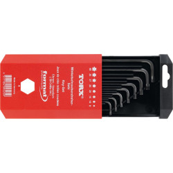 Jeu de clés mâles coudées sous carton t9-t40x mm format