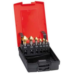 Jeu de fraises coniques tin forme c 90° 6,3-25mm format