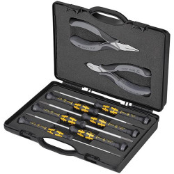 Jeu de pinces électroniqu e esd 8 pièces knipex