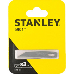 Lame de couteau 3 lames sur carte stanley