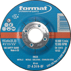 Meule d'ébarbage coudée pour crni 125x6mm format