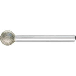 Meule sur tige diamant d126 forme sphérique 5x3mm pferd
