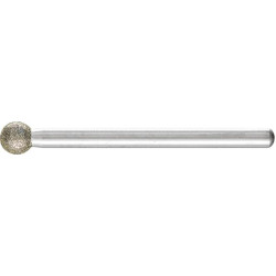 Meule sur tige diamant stk forme sphérique 3x45mm/3 format