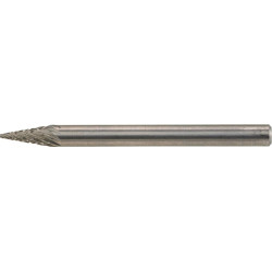 Mini-fraise sur tige carbure forme conique bout pointu 0307 c 3mm 3x7mm