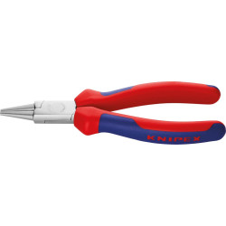 Pince à becs ronds chromée avec branches à revêtement pvc 140mm knipex