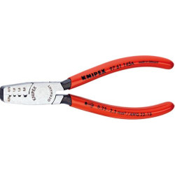 Pince à sertir pour cosses avec branches plastiques mm 0,25-2,5mm2 knipex