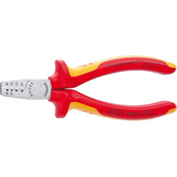 Pince à sertir pour cosse s vde branches plastiques mm 0,25-2,5mm2 knipex