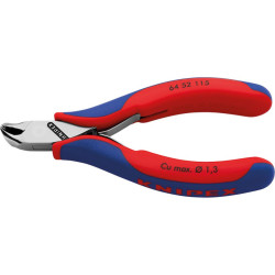 Pince coupante devant à c oupe oblique électronique sans biseau 115mm knipex