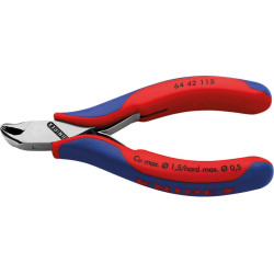 Pince coupante devant à coupe oblique électronique avec petit biseau 115mm knipex