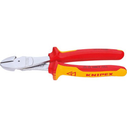 Pince coupante diagonale grande puissance vde avec branches multicomposant 200mm knipex