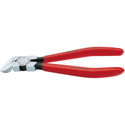 Pince coupante diagonale pour plastique coudée 45° 160mm knipex