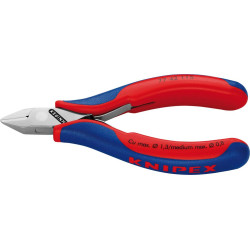 Pince coupante diagonale electronique tete pointue sans biseau 115mm knipex