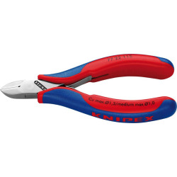 Pince coupante diagonale électronique tête ronde sans biseau 115mm knipex