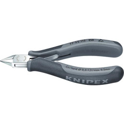 Pince coupante diagonale électronique esd tête poi ntue plate avec biseau pe tit 115mm knipex
