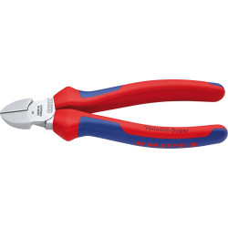 Pince coupante diagonale chromée avec branches multicomposant 180mm knipex