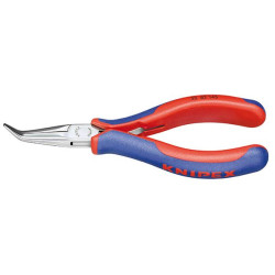 Pince à becs demi-ronds électronique coudée 145mm knipex