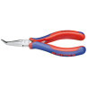 Pince à becs demi-ronds électronique coudée 145mm knipex