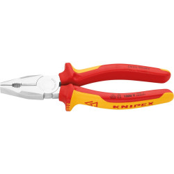 Pince universelle vde chromée avec branches multicomposant 190mm knipex