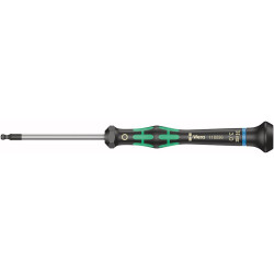 Tournevis électronique si x pans femelle avec tête sphérique 3mm wera