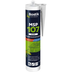 Mastic polymere ms 107 cartouche 290 ml - gris