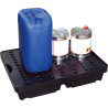 Bac de retention labo pe 40 avec caillebotis 80 x 60 x 16 - 40 l -