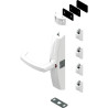 Cremone pompier dualis en applique poignee tournante blanc (ss tringle)