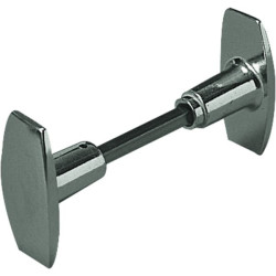 Bouton double alu poli dac carre 7 mm