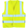 Gilet haute visibilite baudrier hivi dble ceinture jaune fluo t. xxl
