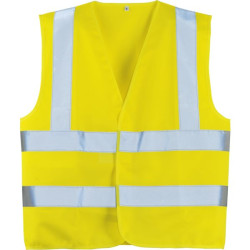 Gilet haute visibilite baudrier hivi dble ceinture jaune fluo taille xl