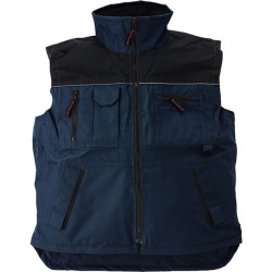 Gilet ripstop bleu marine 100 % polyester end.pvc taille l