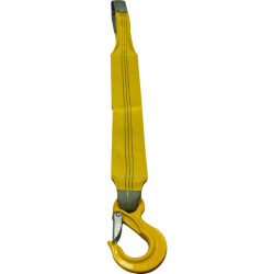 Elingue plate antistatique 3t 1m avec 1 crochet de grue