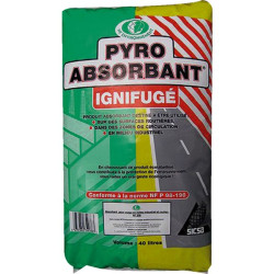 Pyro-absorbant industriel biodegradable sac 40 l vegetal - 6,5 kg pyro40